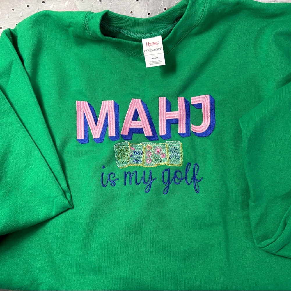 Mahjong is my Golf medium unisex sweatshirt Mahjongg lovers